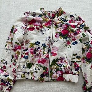 Forever 21 Pink and Green Bomber Jacket